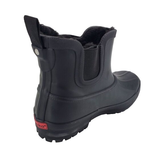 CHOOKA Rain Boots Chelsea 6 Duck Outdoor Faux Fur Shoes Waterproof Ankle Booties - Picture 9 of 14